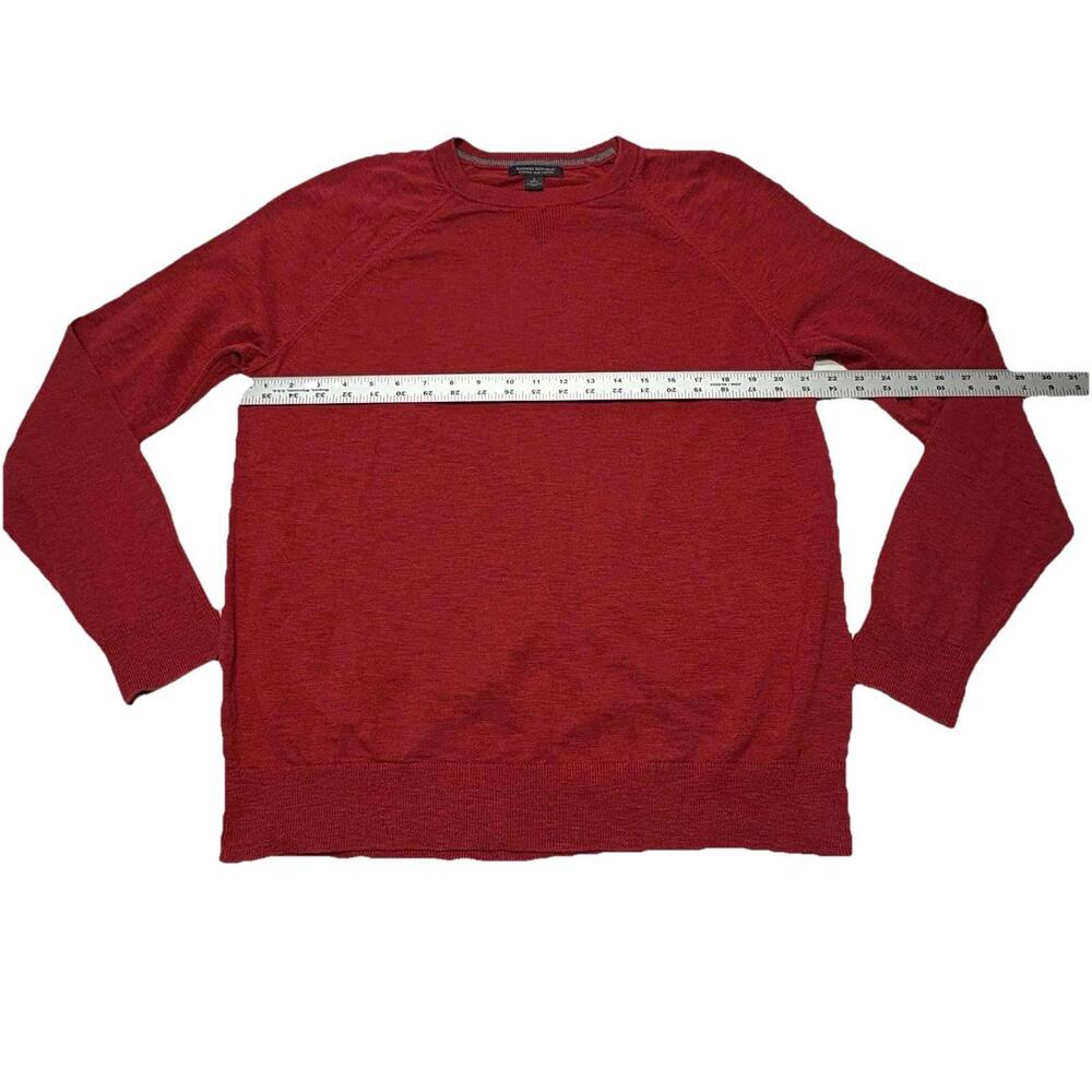Banana Republics Organic SLUB Cotton Men’s Large Red Sweater - Picture 4 of 11